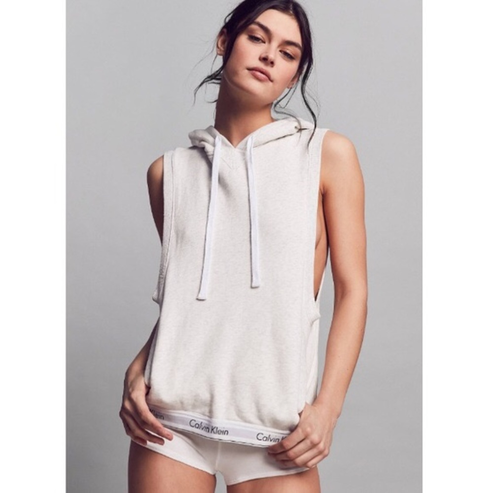 Calvin Klein Modern Logo Sleeveless Hoodie
